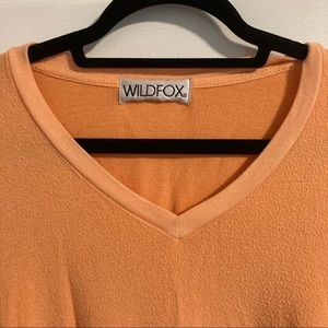 Wildfox Solid Orange Pre-Pilled Soft Sweater XS